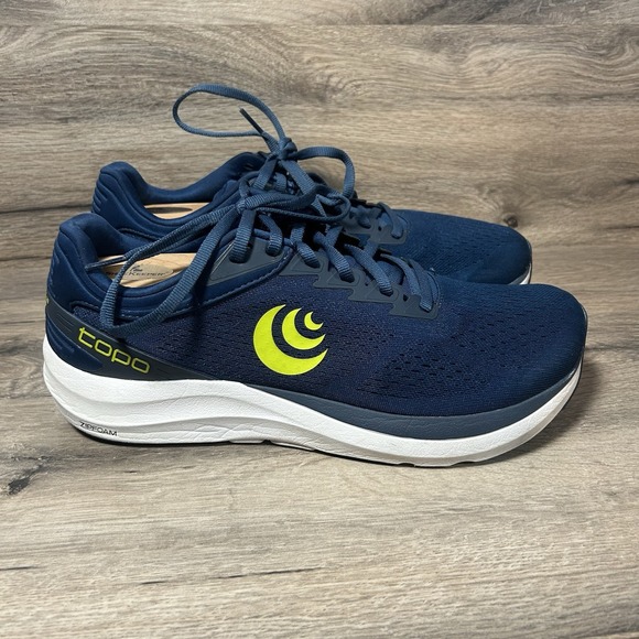 Topo Athletic Phantom 3 Men's Running Shoes Size 11.5 M . Navy White Yellow - Picture 1 of 11